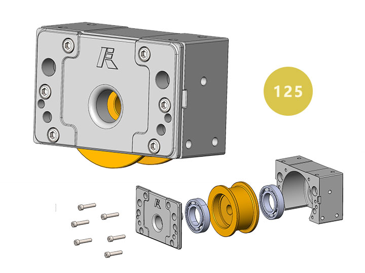 直径125mm车轮组